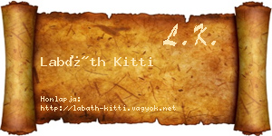 Labáth Kitti névjegykártya